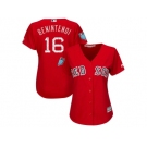 Women Boston Red Sox #16 Andrew Benintendi Majestic Scarlet 2018 Spring Training Cool Base Player Jersey