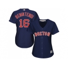 Women Boston Red Sox #16 Andrew Benintendi Navy Blue Alternate Stitched MLB Jersey
