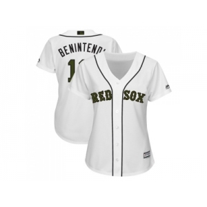Women Boston Red Sox #16 Andrew Benintendi White 2018 Memorial Day Cool Base Stitched MLB Jersey