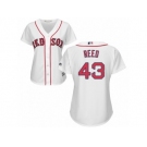 Women Majestic Boston Red Sox #43 Addison Reed Authentic White Home MLB Jersey