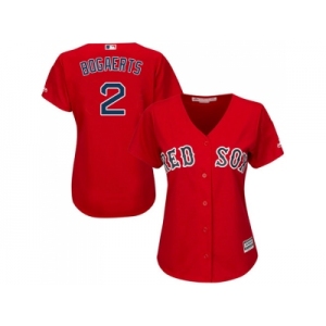 Women's Boston Red Sox #2 Xander Bogaerts Red Alternate Stitched MLB Jersey
