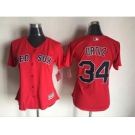 Women's Boston Red Sox #34 David Ortiz Majestic Red Cool Base Player Jersey