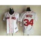 Women's Boston Red Sox #34 David Ortiz Majestic White Cool Base Player Jersey