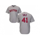 Women's Boston Red Sox #41 Chris Sale Grey Road Stitched MLB Jersey