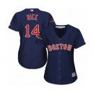 Women's Majestic Boston Red Sox #14 Jim Rice Authentic Navy Blue Alternate Road 2018 World Series Champions MLB Jersey