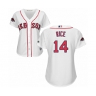 Women's Majestic Boston Red Sox #14 Jim Rice Authentic White Home 2018 World Series Champions MLB Jersey