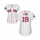 Women's Majestic Boston Red Sox #19 Fred Lynn Authentic White Home 2018 World Series Champions MLB Jersey