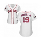 Women's Majestic Boston Red Sox #19 Jackie Bradley Jr Authentic White Home 2018 World Series Champions MLB Jersey