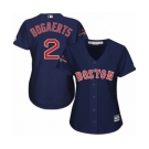 Women's Majestic Boston Red Sox #2 Xander Bogaerts Authentic Navy Blue Alternate Road 2018 World Series Champions MLB Jersey