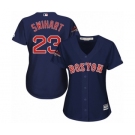 Women's Majestic Boston Red Sox #23 Blake Swihart Authentic Navy Blue Alternate Road 2018 World Series Champions MLB Jersey