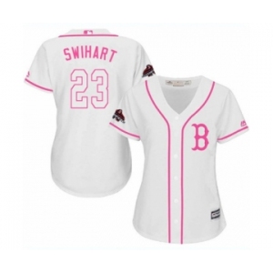 Women's Majestic Boston Red Sox #23 Blake Swihart Authentic White Fashion 2018 World Series Champions MLB Jersey