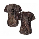 Women's Majestic Boston Red Sox #3 Jimmie Foxx Authentic Camo Realtree Collection Flex Base 2018 World Series Champions MLB Jersey