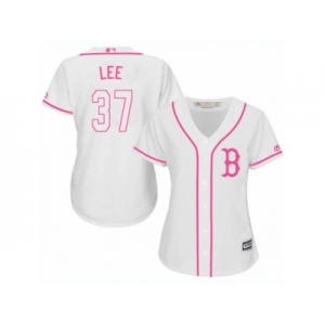 Women's Majestic Boston Red Sox #37 Bill Lee Replica White Fashion MLB Jersey