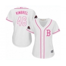 Women's Majestic Boston Red Sox #46 Craig Kimbrel Authentic White Fashion 2018 World Series Champions MLB Jersey
