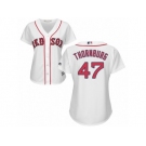 Women's Majestic Boston Red Sox #47 Tyler Thornburg Authentic White Home MLB Jersey
