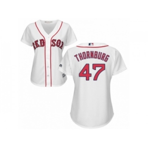 Women's Majestic Boston Red Sox #47 Tyler Thornburg Authentic White Home MLB Jersey