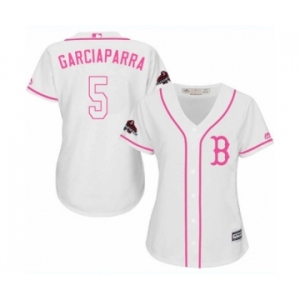 Women's Majestic Boston Red Sox #5 Nomar Garciaparra Authentic White Fashion 2018 World Series Champions MLB Jersey