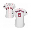 Women's Majestic Boston Red Sox #5 Nomar Garciaparra Authentic White Home 2018 World Series Champions MLB Jersey