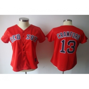 women mlb jerseys boston red sox #13 crawford red