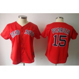 women mlb jerseys boston red sox #15 pedroia red