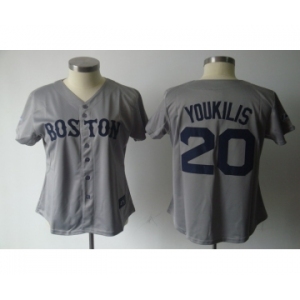 women mlb jerseys boston red sox #20 youkilis grey