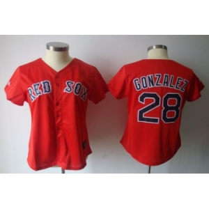 women mlb jerseys boston red sox #28 gonzalez red