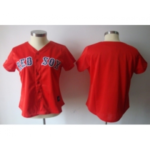 women mlb jerseys boston red sox blank red
