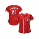 Women's Cincinnati Reds #21 Michael Lorenzen Red Alternate Stitched MLB Jersey