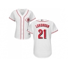 Women's Cincinnati Reds #21 Michael Lorenzen White Home Stitched MLB Jersey