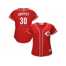 Women's Cincinnati Reds #30 Ken Griffey Red Alternate Stitched MLB Jersey