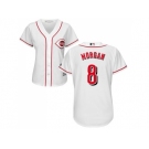 Women's Cincinnati Reds #8 Joe Morgan White Home Stitched MLB Jersey