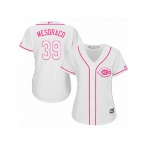 Women's Majestic Cincinnati Reds #39 Devin Mesoraco Authentic White Fashion Cool Base MLB Jersey