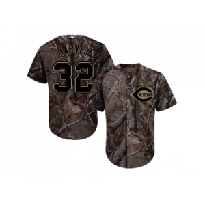 Youth Cincinnati Reds #32 Matt Harvey Camo Realtree Collection Cool Base Stitched MLB Jersey