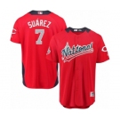 Youth Majestic Cincinnati Reds #7 Eugenio Suarez Game Red National League 2018 MLB All-Star MLB Jersey