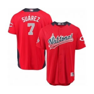 Youth Majestic Cincinnati Reds #7 Eugenio Suarez Game Red National League 2018 MLB All-Star MLB Jersey