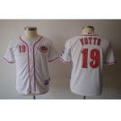 youth mlb jerseys cincinnati reds #19 votto white