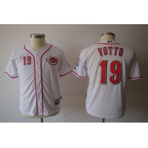 youth mlb jerseys cincinnati reds #19 votto white