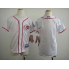 youth mlb jerseys cincinnati reds blank white