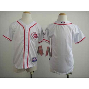 youth mlb jerseys cincinnati reds blank white