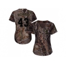 Women Los Anaheim Angels #43 Garrett Richards Camo Realtree Collection Cool Base Stitched MLB Jersey