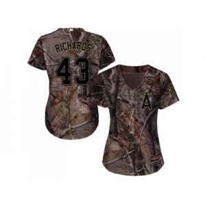 Women Los Anaheim Angels #43 Garrett Richards Camo Realtree Collection Cool Base Stitched MLB Jersey