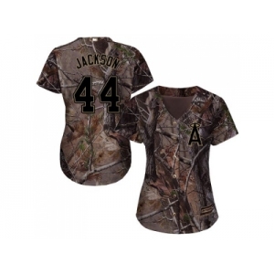 Women Los Anaheim Angels #44 Reggie Jackson Camo Realtree Collection Cool Base Stitched MLB Jersey