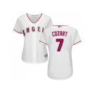 Women Los Angeles Angels #7 Zack Cozart White Home Stitched MLB Jersey