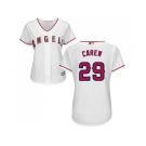 Women's Los Angeles Angels Of Anaheim #29 Rod Carew White Home Stitched MLB Jersey