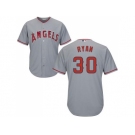 Women's Los Angeles Angels Of Anaheim #30 Nolan Ryan Grey Road Stitched MLB Jersey