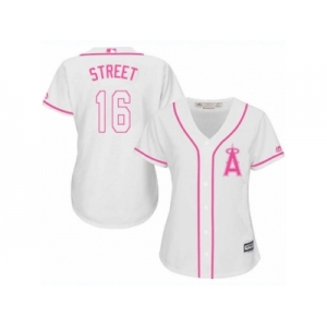Women's Majestic Los Angeles Angels of Anaheim #16 Huston Street Authentic White Fashion Cool Base MLB Jersey