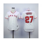 women mlb jerseys los angeles angels #27 trout white