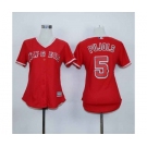 women mlb jerseys los angeles angels #5 pujols red