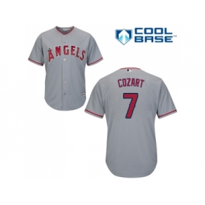 Youth Los Angeles Angels #7 Zack Cozart Grey Cool Base Stitched MLB Jersey