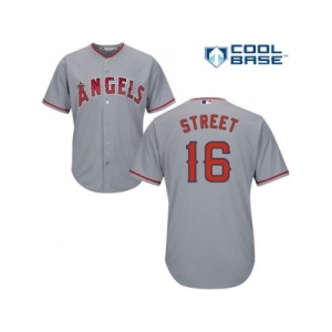 Youth Los Angeles Angels Of Anaheim #16 Huston Street Grey Cool Base Stitched MLB Jersey